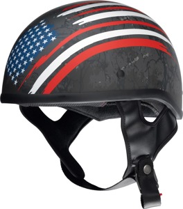 Z1R CC Beanie Justice Helmet - M, Red/Blue/White/Black - Half-face helmet with polycarbonate shell