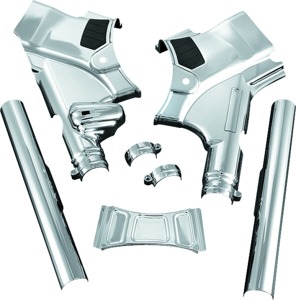 Kuryakyn Deluxe Neck Cover Set Chrome Fits 09-13 Touring Models