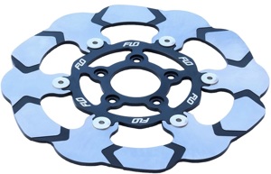 FLO Motorsports 11.8in Front Floating Brake Rotor Silver For Harley Davidson