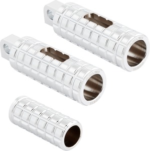 Arlen Ness Cush Footpegs Chrome Male Mount Pair - Chrome male mount footpegs, pair