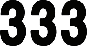 Factory Effex 4" Pro Numbers Black #3 Pack of 3 Decals