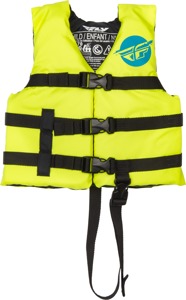 Fly Racing Child Flotation Vest Hi-Vis Yellow/Blue Unisex - Coast Guard Approved Child Flotation Vest