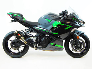 GP Slip On Exhaust Black Center - For 18-23 Kawasaki Ninja 400