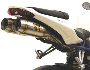 Dual Slip On Exhaust - for 06-12 Triumph Daytona 675