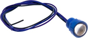 Letric Lighting Royal Flush G2 LED Blue Anodized Red/Amber 6 Pack - Sealed blue anodized LED kit, red/amber lens