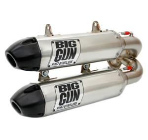 Big Gun EXO Dual Slip-On Exhaust Stainless Fits 15-23 Polaris RZR XP 1000