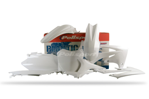 Plastic Body Kit - White - For 11-12 Honda CRF450R 11-13 CRF250R