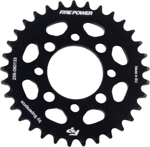 Fire Power Rear Aluminum Sprocket 33T Black For Kawasaki KLX110/L - 33 tooth rear aluminum sprocket For Kawasaki KLX110/L