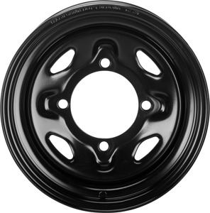 Sedona Steel Front Wheel 12x7 4/137 4+3 Black ATV/UTV - Black steel 12x7 front wheel 4/137 for ATV/UTV