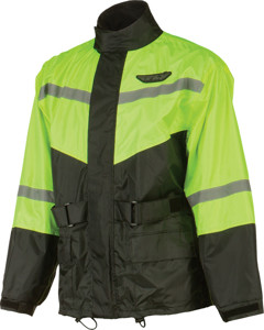 Fly Racing 2-Piece Rain Suit Black/Hi-Vis Yellow 4X-Large - Waterproof rain suit, Black/Hi-Vis Yellow, 4X-Large