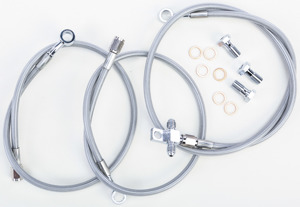 Front Stainless Steel Brake Line Kit - For 04-15 YAMAHA YFZ450