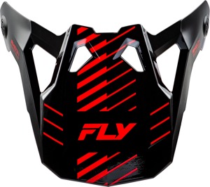 Fly Racing Formula CP Visor Grey/Red/Black YL-S - Replacement visor for Formula CP helmet