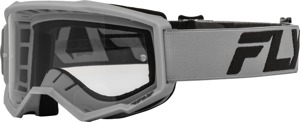 Fly Racing Youth Focus Goggles Silver/Charcoal Clear Lens - Youth offroad goggles Silver/Charcoal Clear Lens