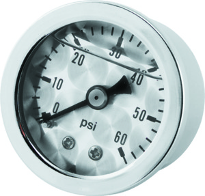 Bikers Choice Oil Pressure Gauge 0-60 PSI Metallic Face 1/8 NPT