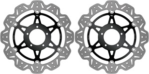 VEE Style Brake Rotors - Black Center Front Set