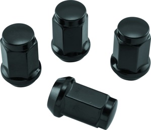 QuadBoss Lug Nuts 12x1.5 17mm OD Black Set of 4