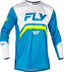 Fly Racing Rayce Bicycle Jersey Blue/White/Lime Green Medium - Performance bicycle jersey, Medium, Blue/White/Lime Green