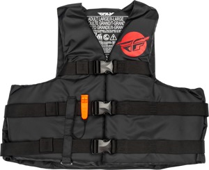 Fly Racing Nylon Flotation Vest Black/Red X-Small - Unisex flotation vest, Black/Red, X-Small