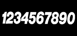 DIRT DIGITS SX 8in White #7 Stick-on Numbers 3-Pack - 8in White #7 competition numbers 3-pack