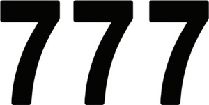 Factory Effex 4" Pro Numbers Black #7 Pack of 3