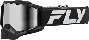 Fly Racing Zone Elite Snow Goggle Black/Silver with Silver Mirror Lens - Snow goggle with silver mirror polarized lens