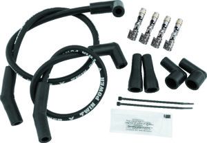 TwinPower Universal Custom Fit Black Ignition Wire Set - Universal black ignition wire set