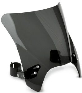 Dark Smoke Mohawk Windshield w/ Black Mounts Fits 44-51mm O.D. Forks