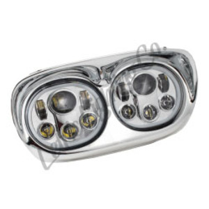 Letric Lighting Dual LED Headlight w/Halo 5.75" Chrome