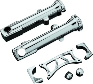 Kuryakyn Fork Skins Chrome For 04-Up XL Models - Chrome fork skins for 2004 and newer XL models