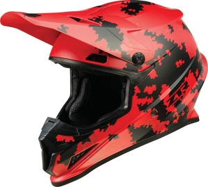 Z1R Rise Digi Camo Helmet XL Red Adult - MX helmet XL Red Digi Camo by Z1R