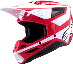 Alpinestars SM3 Heat Helmet Red/White/Black Gloss Large - MX helmet with DOT & ECE 22.06 certification