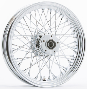 HardDrive Front 60 Spoke Chrome Wheel 16x3.5 FLT Hub 1" Axle - 16x3.5" front chrome 60 spoke wheel for FLT hub, 1" axle