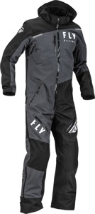 Fly Racing Cobalt Shell Monosuit Black/Grey Large - Waterproof snow monosuit, Black/Grey, Large