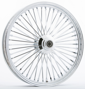 HardDrive 48-Spoke Chrome Front Wheel 21x3.5 1in Axle for Wide Glide 00-Up