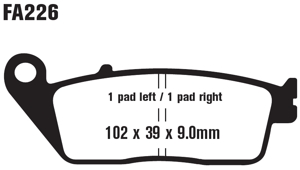 Standard Organic Brake Pads Front Set