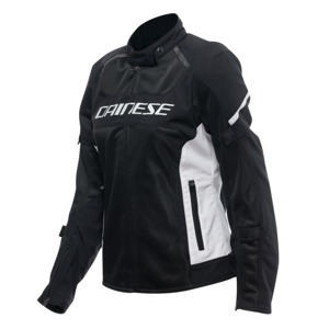 Dainese Air Frame 3 Tex Jacket Womens Black/White/White Size 40 - Textile summer jacket for women, size 40, Black/White