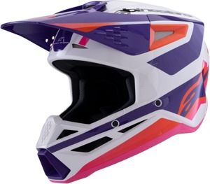 Alpinestars SM3 Heat Helmet White/Purple/Pink Small - Gloss White/Purple/Pink SM3 Helmet in Small size