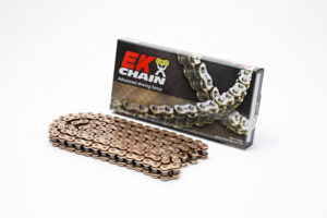 Vortex Racing EK 530 SROZ2 Gold Chain 120 Links Rivet Master - Gold 530 O-ring chain, 120 links, rivet master