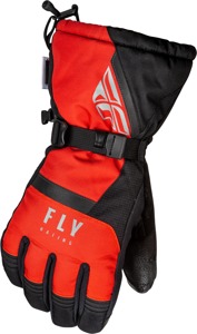 Fly Racing Cascade Gloves Black/Red Large - Insulated weatherproof gloves for snow use