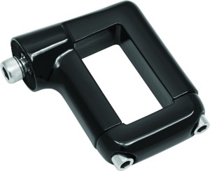 Kuryakyn Side Mount License Plate Clamp Black - Aluminum clamp for Kuryakyn side mount plates