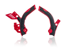 Acerbis X-Grip Frame Guards Red/Black For Beta RR 2013-2019 - Frame guards for Beta RR 2013-2019 models