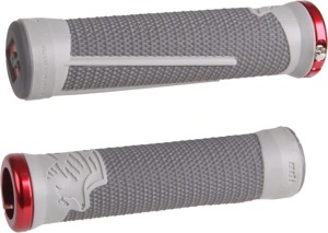 ODI AG-2 V2 BMX Grips Graphite Cool Grey Red - MTB/BMX grips in graphite/cool grey/red
