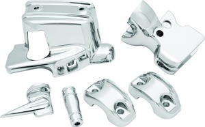 Kuryakyn Handlebar Control Dress Up Kit Chrome - Chrome dress up kit for handlebar controls