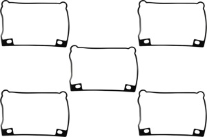 5 Pack Late Rocker Cover Lower Cork Gasket - Replaces Harley 17355-92