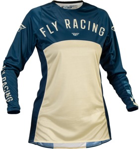 Fly Racing Women's Lite Jersey Navy/Ivory Medium - Lightweight women's jersey in Navy/Ivory, size M