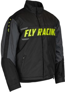 Fly Racing Outpost Jacket Black/Grey/Hi-Vis Small - Weatherproof snow jacket, Small, Black/Grey/Hi-Vis
