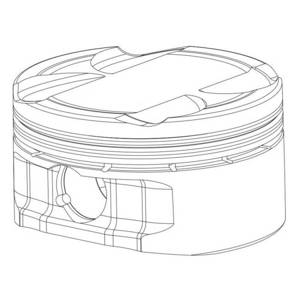 Piston & Ring Set for - Bore (87.0mm) - Size (+1.0mm) - CR (9.0) Single Piston - For Nissan SR20DE/VET