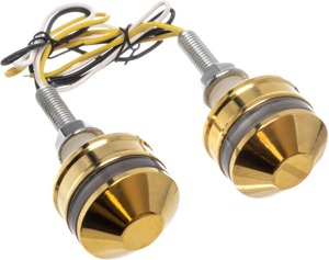Letric Lighting Grip Indicator Lights Brass Cap White/Amber