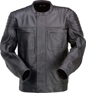 Z1R Widower Leather Jacket Black Men's Size S - Premium black leather jacket for men, size S