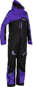Fly Racing Women's Cobalt Shell Monosuit Purple/Black XS - Women's snow monosuit in Purple/Black, size XS